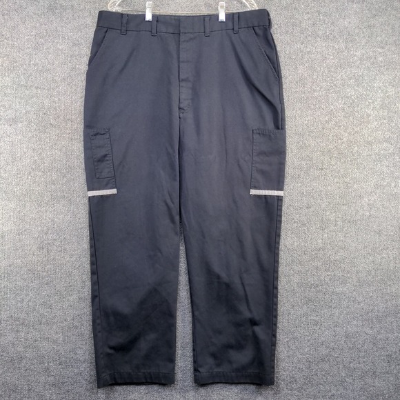 FedEx Stan Herman Men's Reflective Work Uniform Pants Blue Size 40Rx29 - Picture 6 of 11